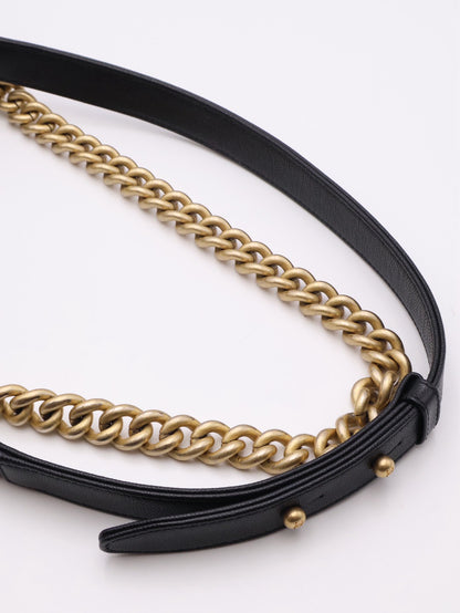 CHANEL Boy20 粒面牛皮口蓋包 - 黑金