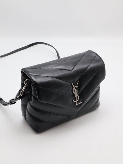 YSL Loulou Toy方胖子 - 迷你黑銀
