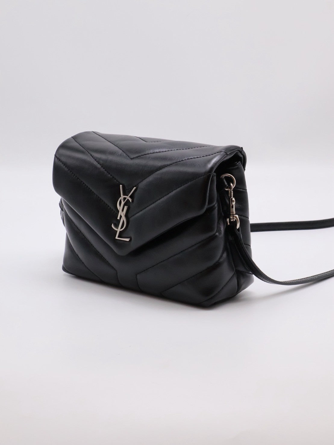 YSL Loulou Toy方胖子 - 迷你黑銀