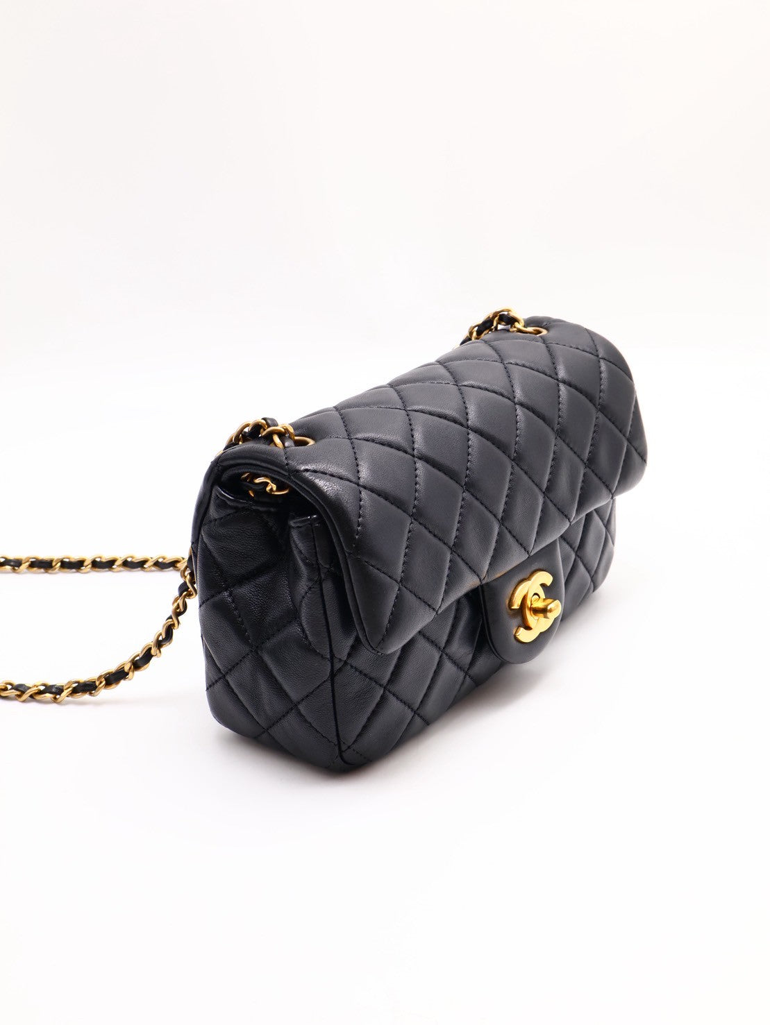 CHANEL 經典口蓋包 Mini CF20 - 金球黑金