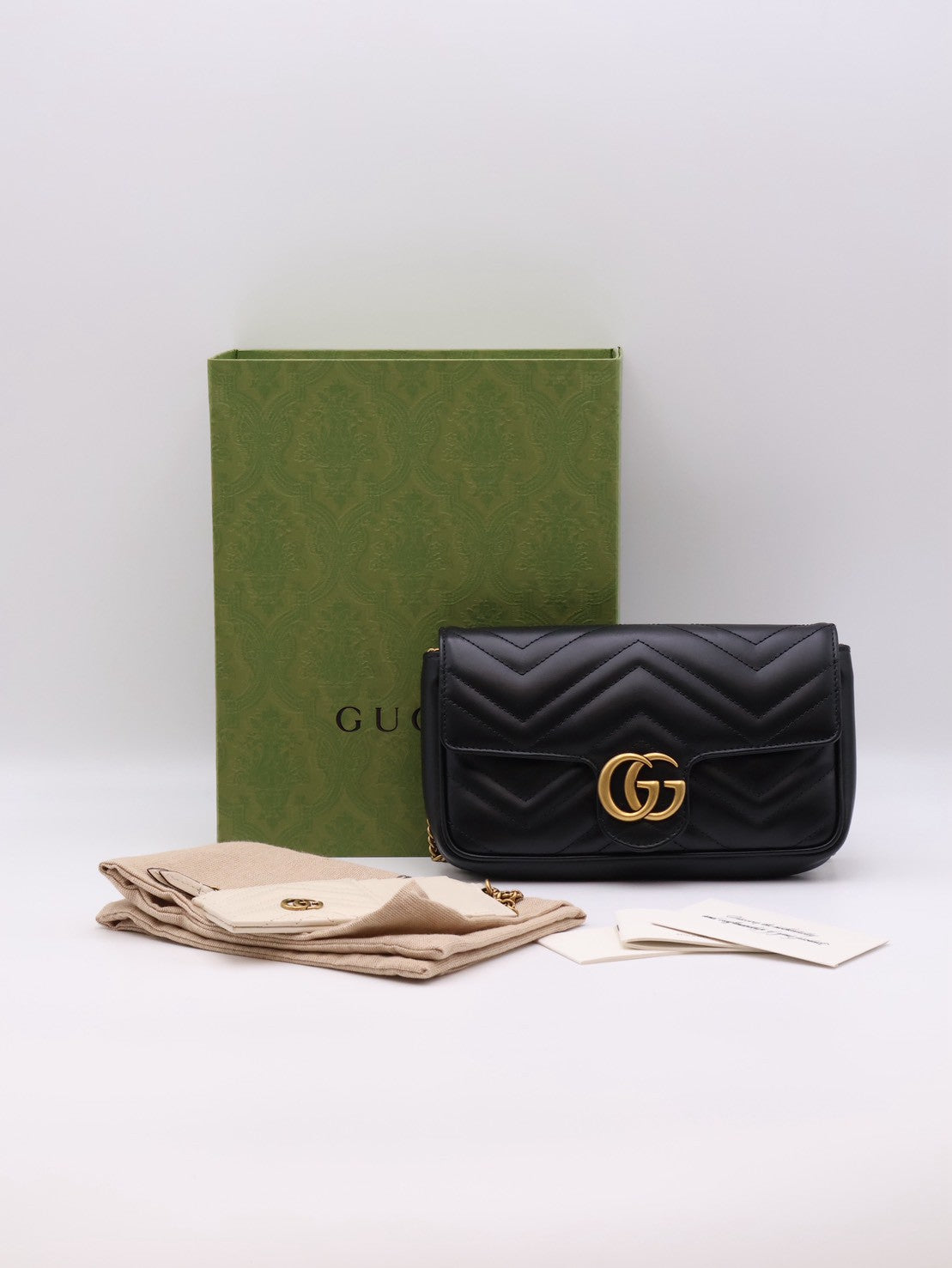 GUCCI Marmont Matelasse新款斜背包 - 21 黑金