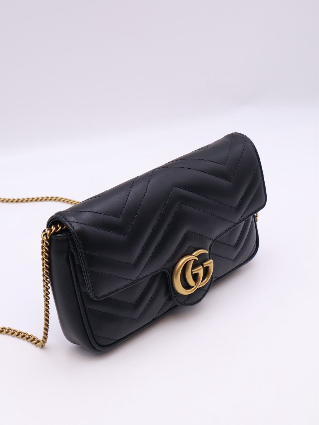 GUCCI Marmont Matelasse新款斜背包 - 21 黑金