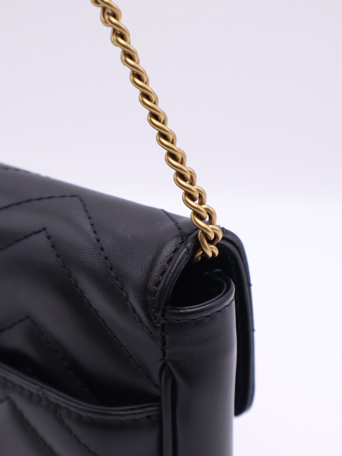 GUCCI Marmont Matelasse新款斜背包 - 21 黑金