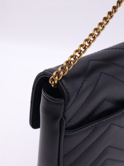 GUCCI Marmont Matelasse新款斜背包 - 21 黑金