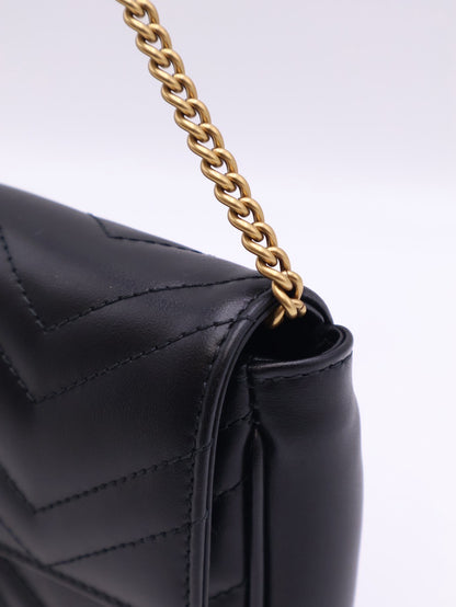 GUCCI Marmont Matelasse新款斜背包 - 21 黑金