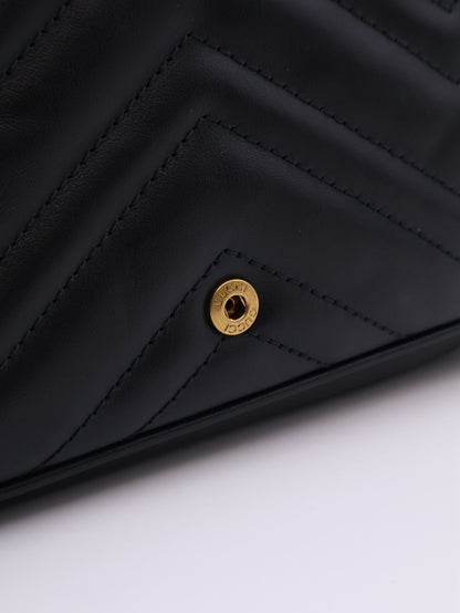 GUCCI Marmont Matelasse新款斜背包 - 21 黑金