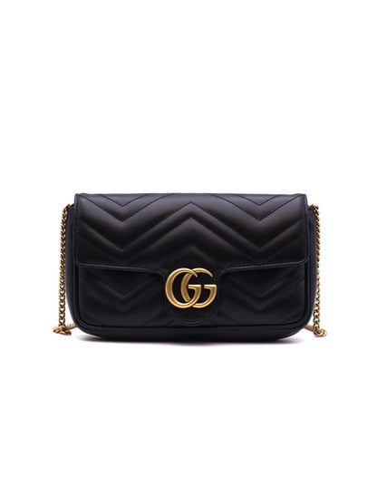 GUCCI Marmont Matelasse新款斜背包 - 21 黑金