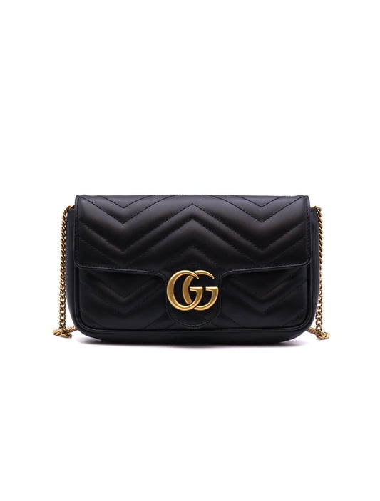 GUCCI Marmont Matelasse新款斜背包 - 21 黑金