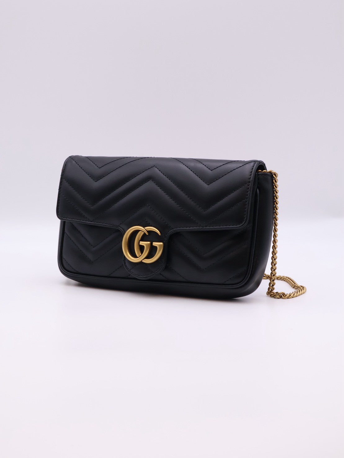 GUCCI Marmont Matelasse新款斜背包 - 21 黑金