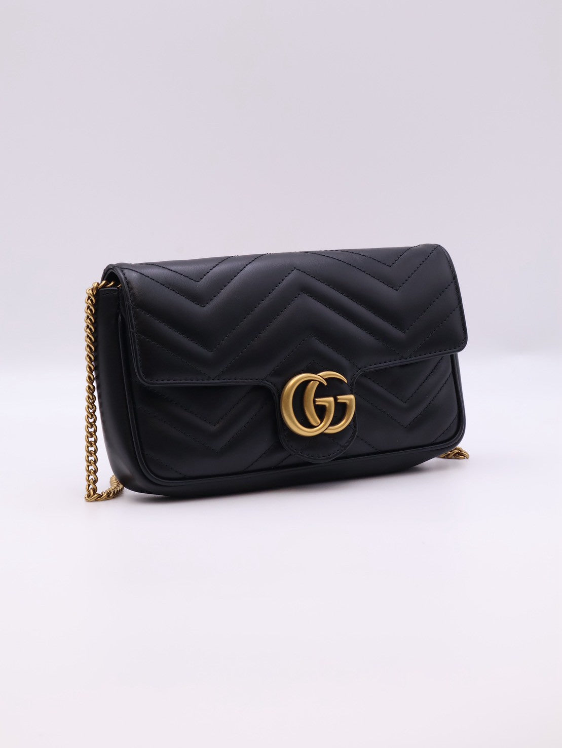 GUCCI Marmont Matelasse新款斜背包 - 21 黑金
