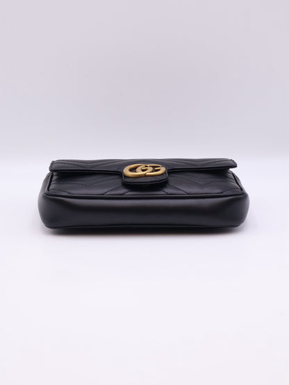 GUCCI Marmont Matelasse新款斜背包 - 21 黑金
