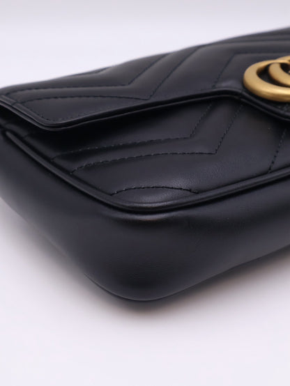 GUCCI Marmont Matelasse新款斜背包 - 21 黑金