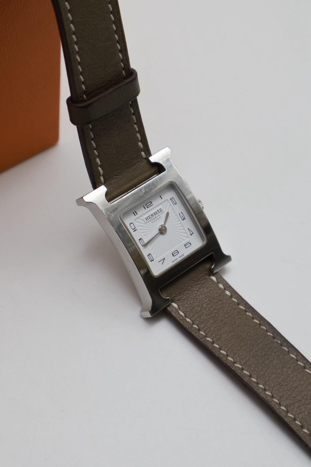 HERMES Heure H腕錶 - 21 灰銀 Y