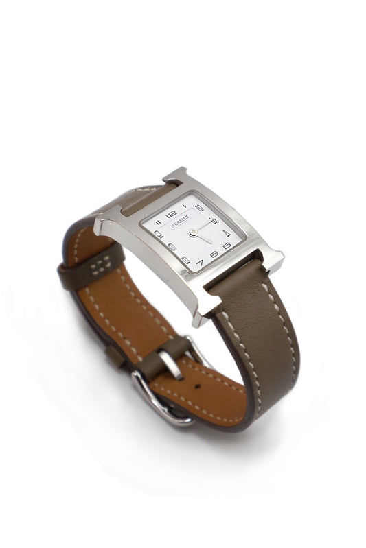 HERMES Heure H腕錶 - 21 灰銀 Y