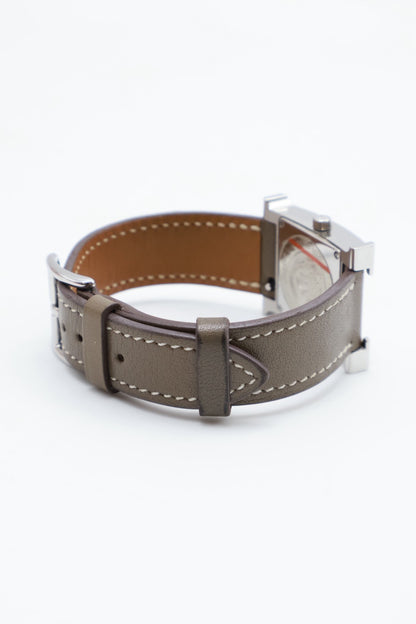 HERMES Heure H腕錶 - 21 灰銀 Y