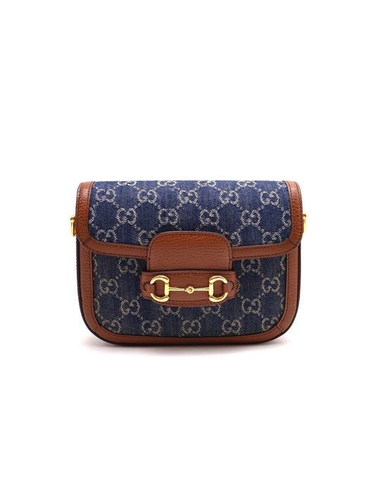 GUCCI Horsebit 1955馬銜釦馬鞍包 - mini牛仔
