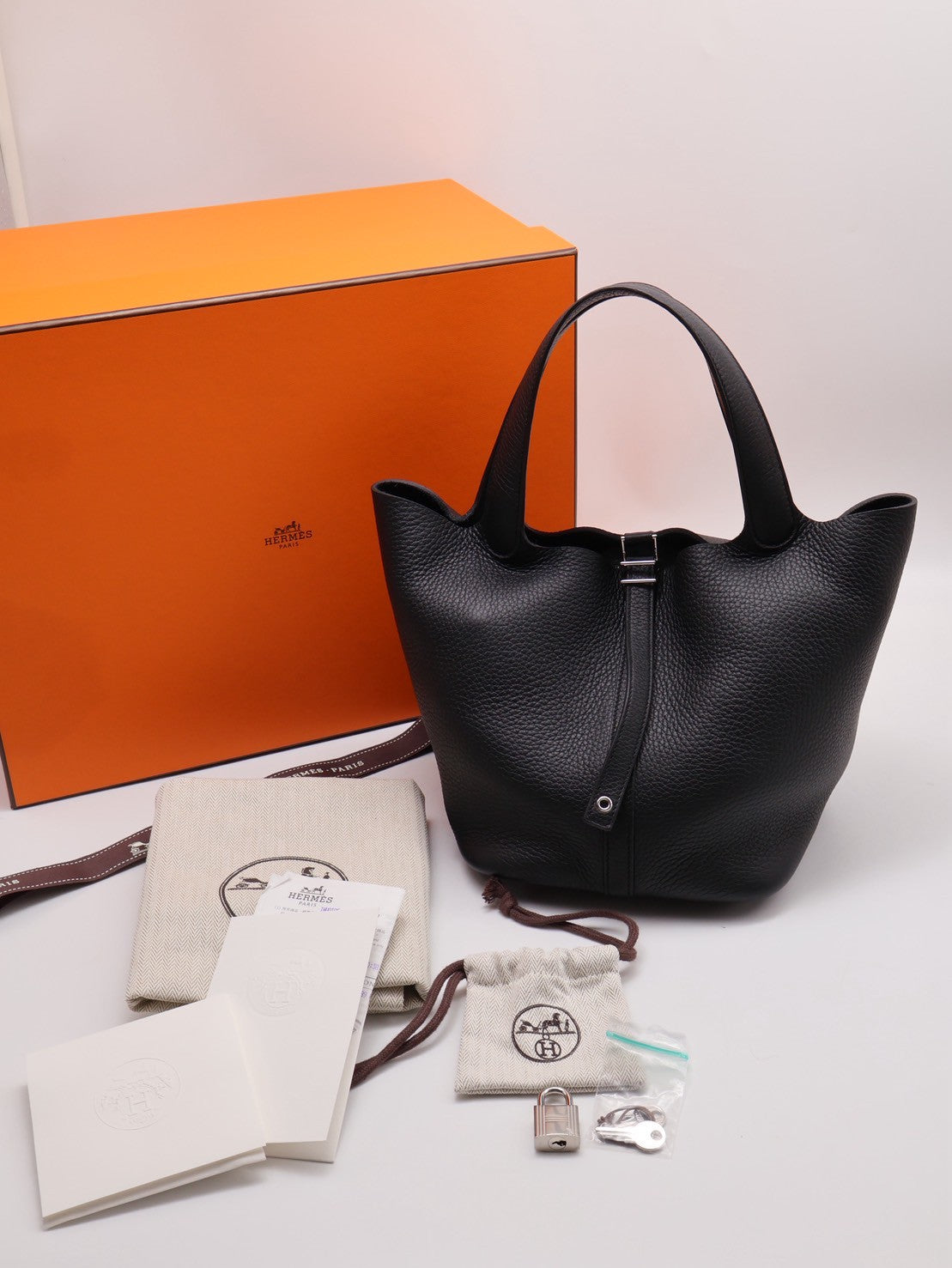 HERMES Picotin 22 - 黑銀