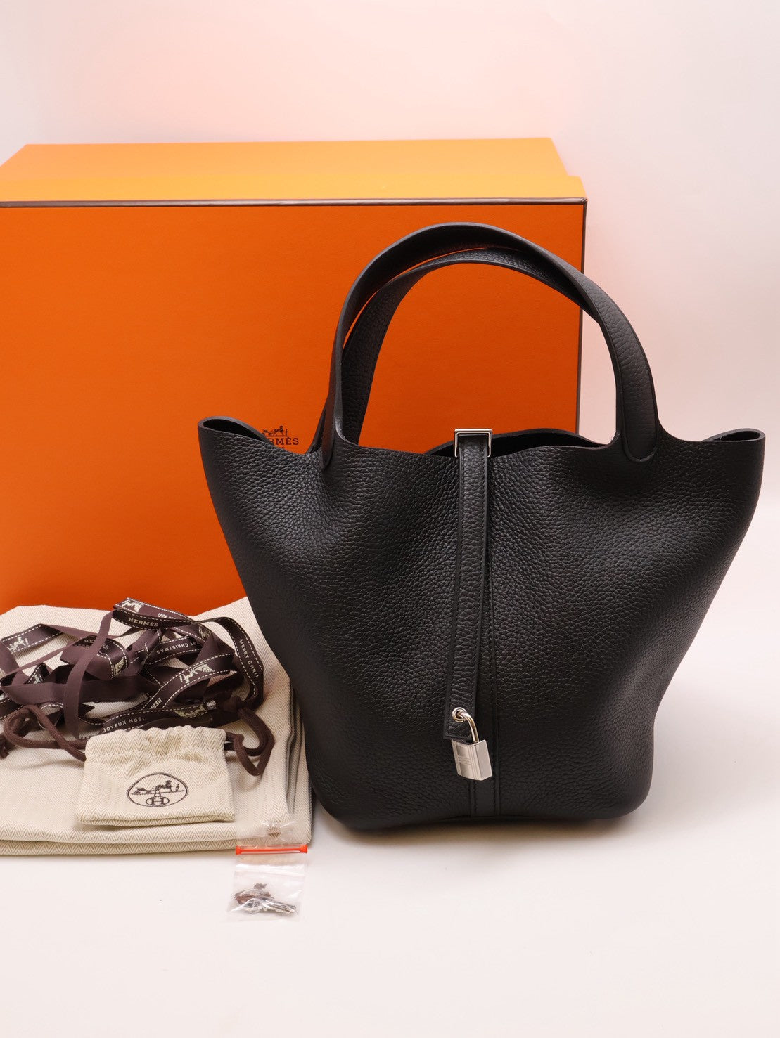 HERMES Picotin 22 - 黑銀 B