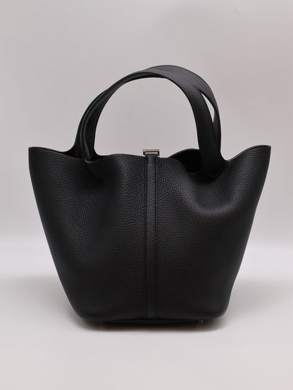HERMES Picotin 22 - 黑銀 B