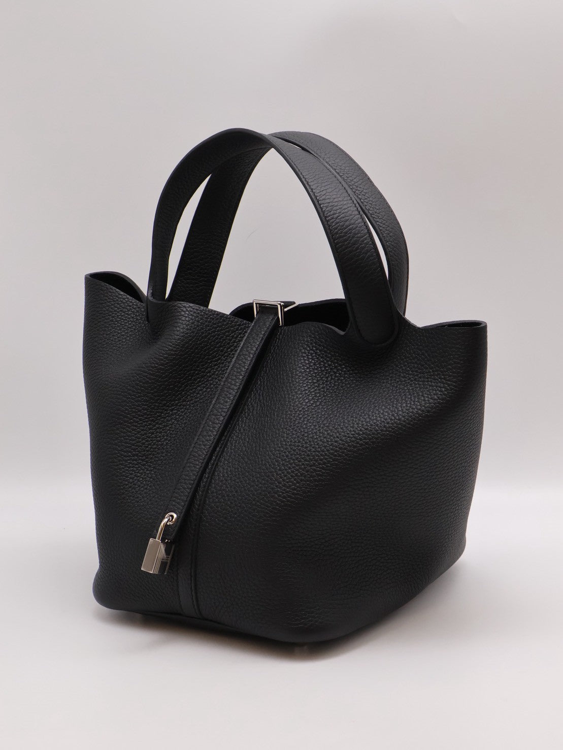 HERMES Picotin 22 - 黑銀 B