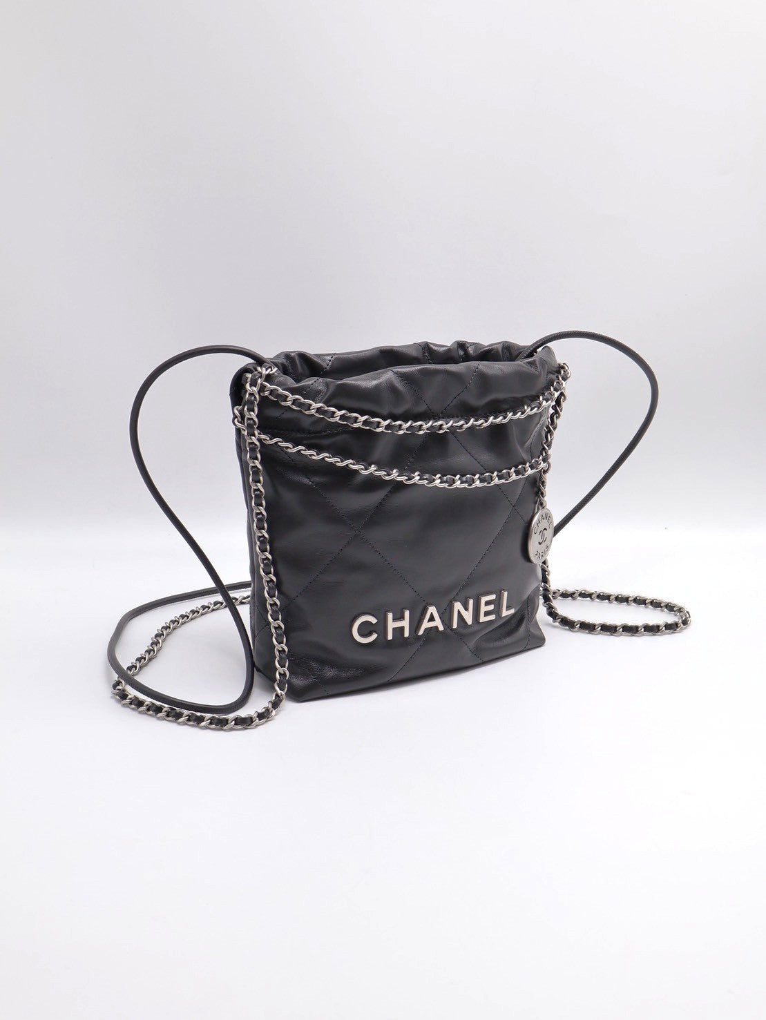 CHANEL 22 Mini bag - 深灰銀