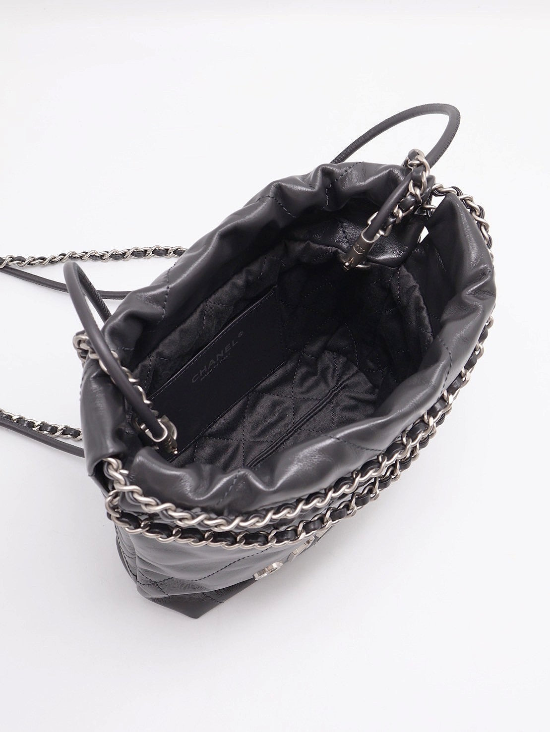 CHANEL 22 Mini bag - 深灰銀