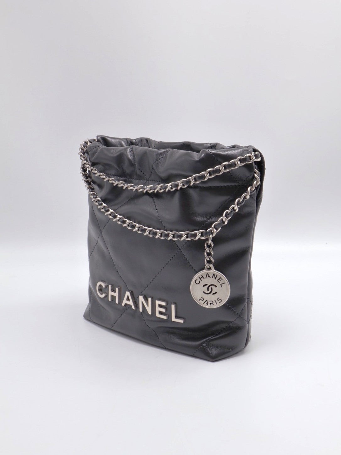 CHANEL 22 Mini bag - 深灰銀