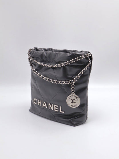 CHANEL 22 Mini bag - 深灰銀