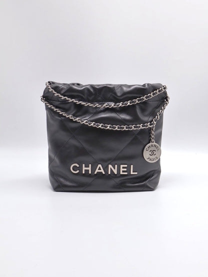 CHANEL 22 Mini bag - 深灰銀