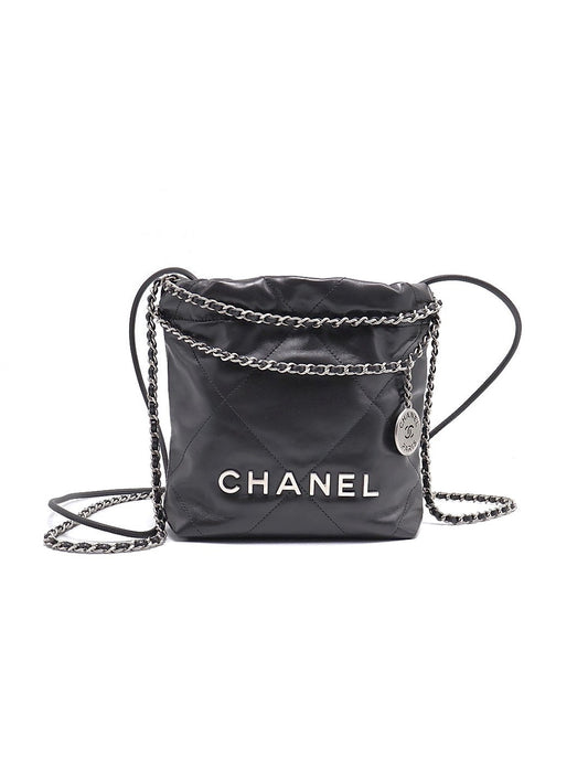 CHANEL 22 Mini bag - 深灰銀