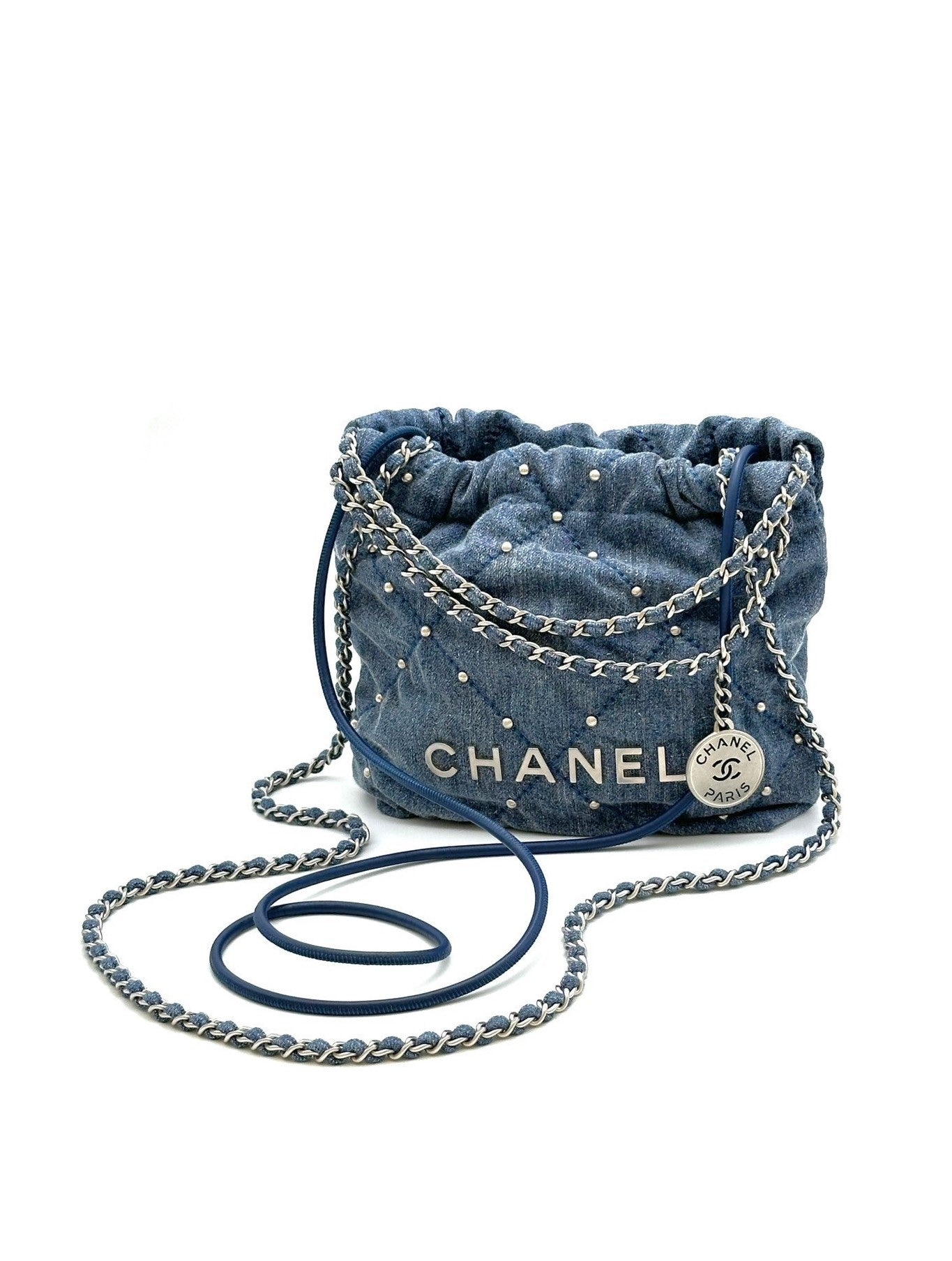 CHANEL 22 Mini bag - 牛仔銀