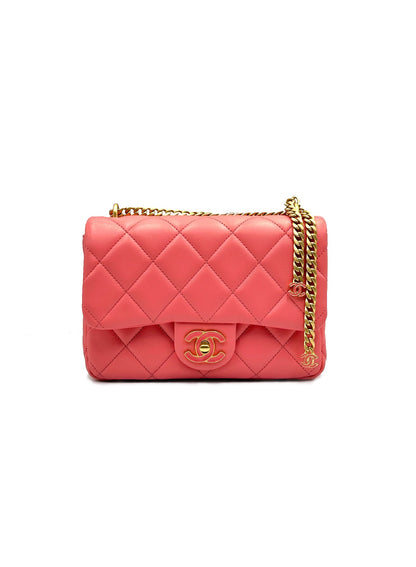CHANEL 22P琺瑯流蘇口蓋包 Mini CF20