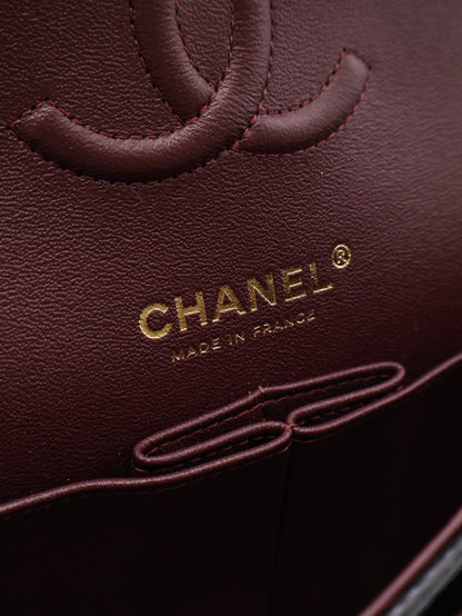 CHANEL 經典口蓋包 CF23 - 粒面牛皮黑金