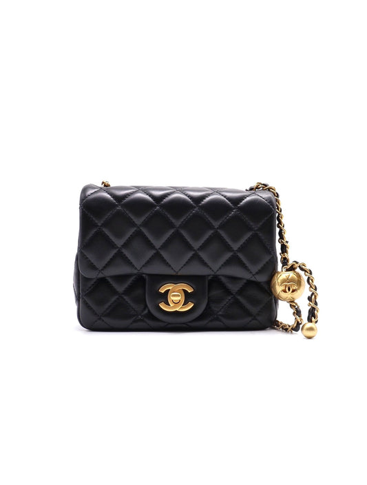 CHANEL 經典口蓋包方胖子 17 - 金球黑金
