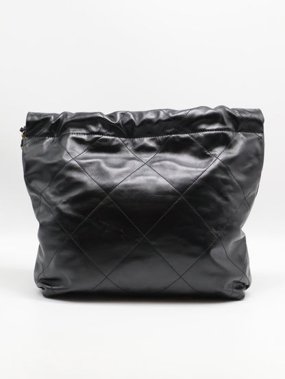 CHANEL 22 Bag - 小號白字黑金