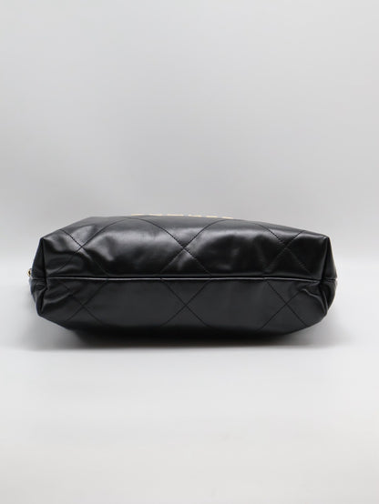 CHANEL 22 Bag - 小號白字黑金