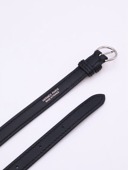HERMES Mini 24/24 - Noir 89 黑銀 G