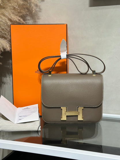HERMES Constance 24 - Etoupe 18 大象灰金 Z