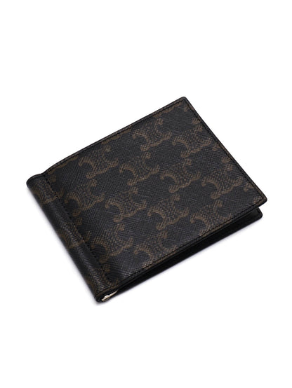 CELINE Triomphe凱旋帆布雙折皮夾