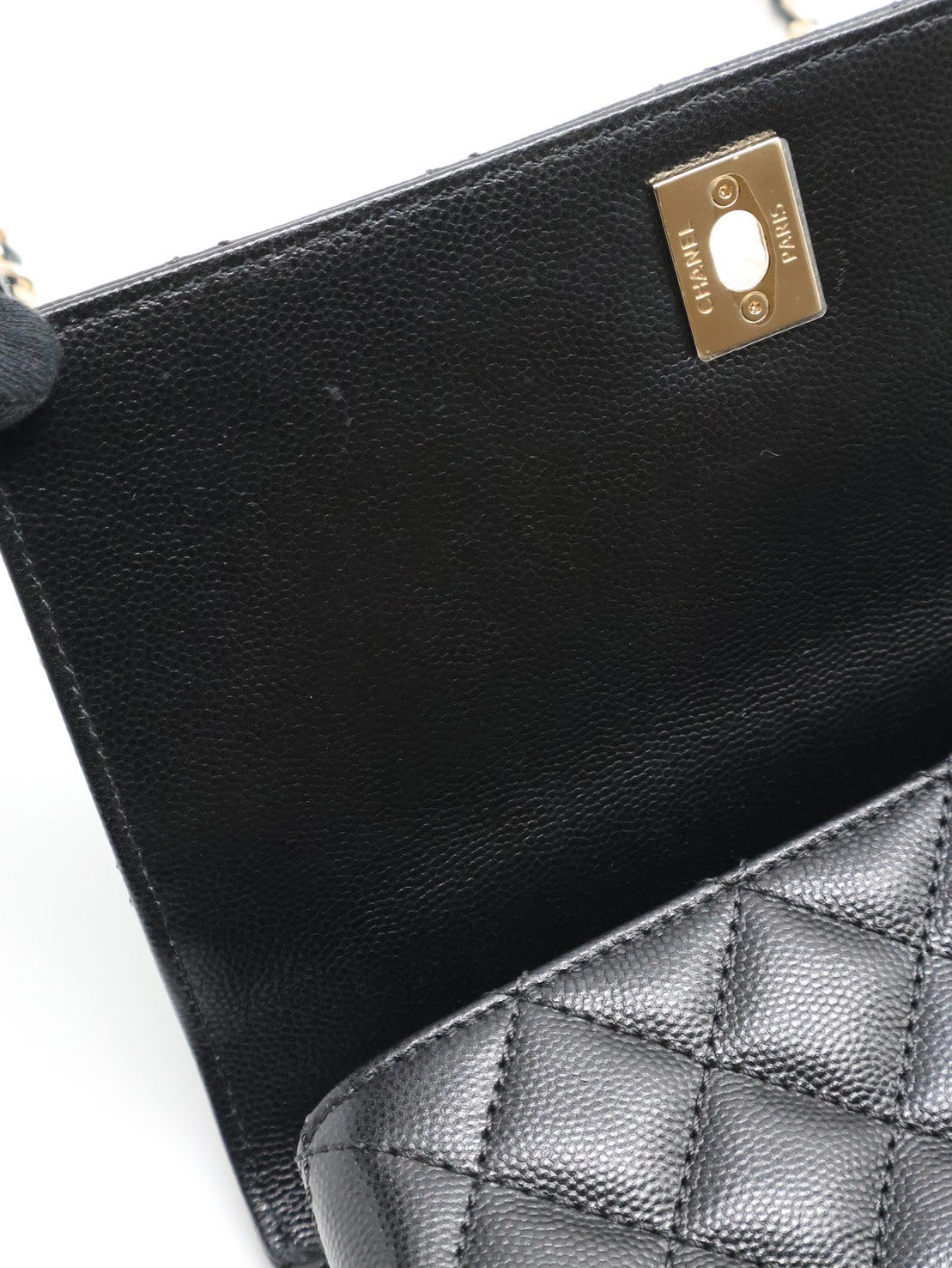 CHANEL Coco handle蜥蜴紋壓花手柄 - 小號黑金