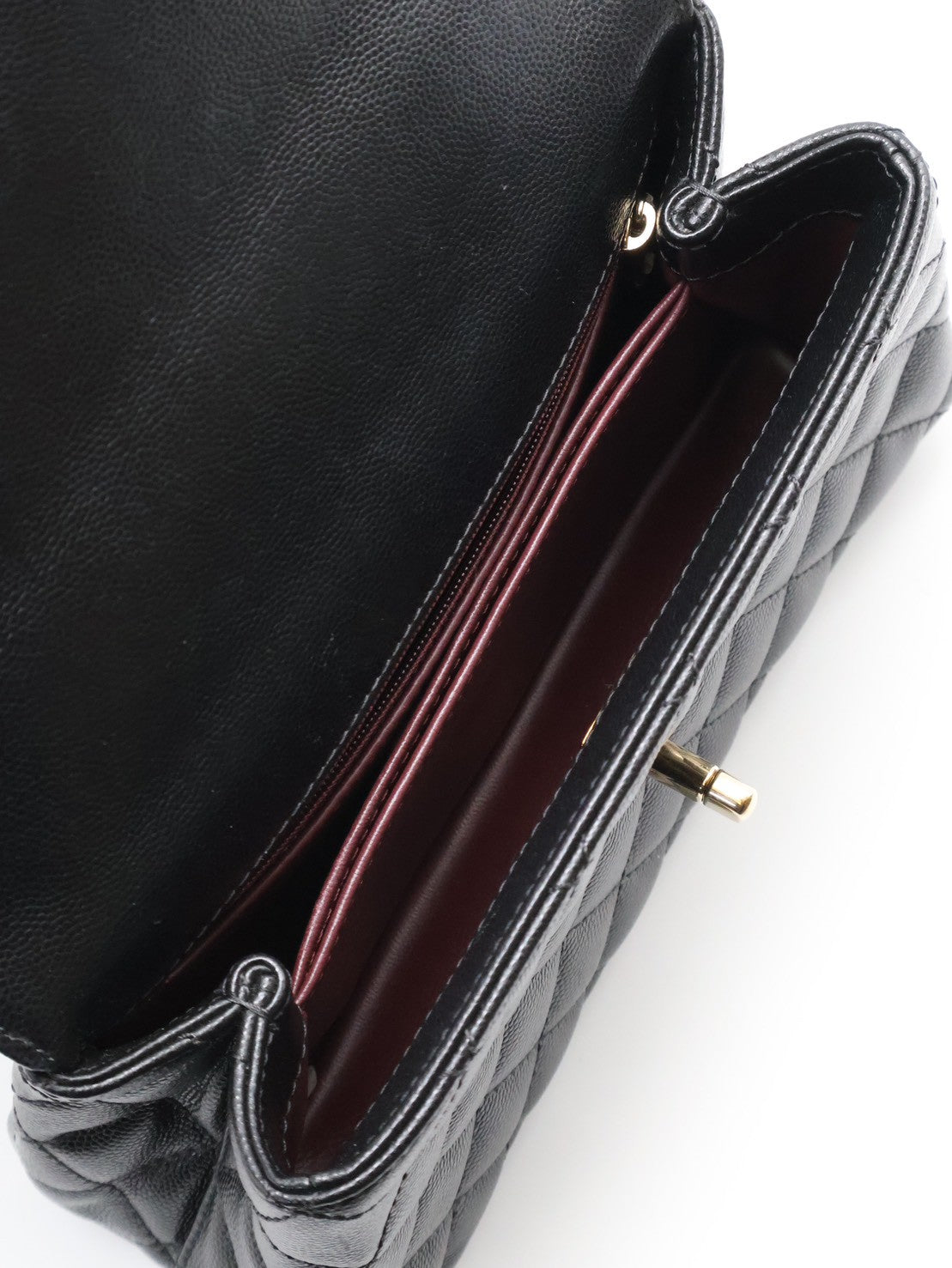 CHANEL Coco handle蜥蜴紋壓花手柄 - 小號黑金