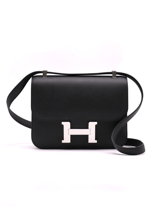 HERMES Constance 24 - 黑銀 K