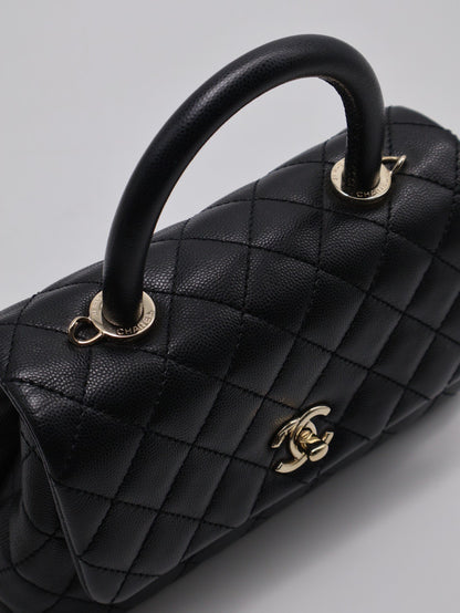 CHANEL Coco handle - 小號黑金30開