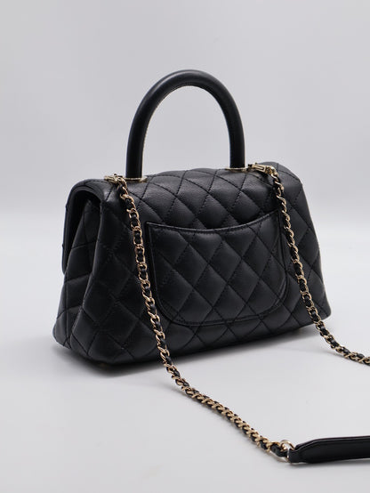 CHANEL Coco handle - 小號黑金30開