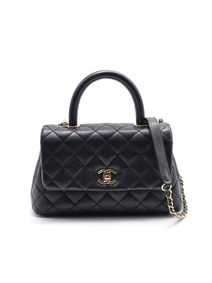CHANEL Coco handle - 小號黑金30開