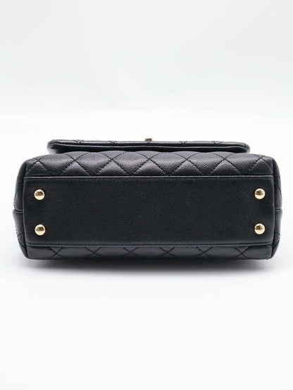 CHANEL Coco handle - 小號黑金30開