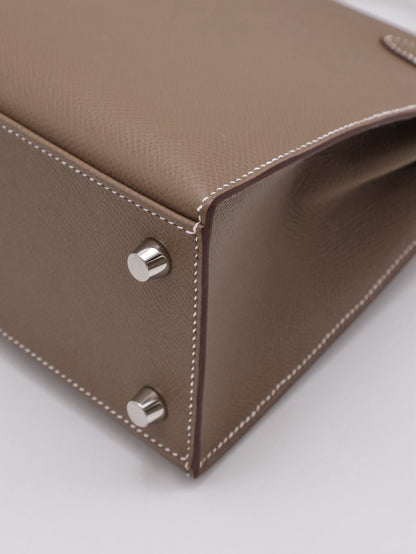 HERMES Kelly 25 - Etopue 18 大象灰銀 G