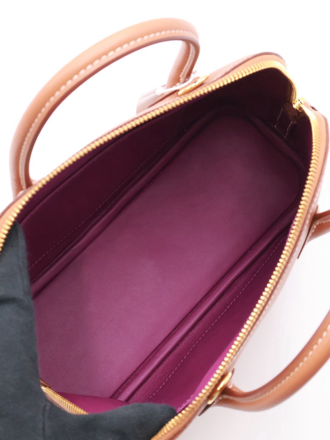 HERMES Bolide 25 -Gold 37 金棕金拚紫 B