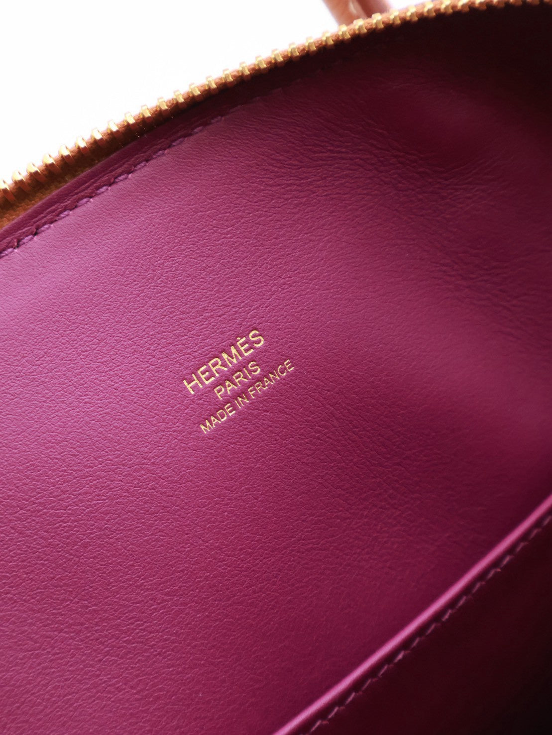 HERMES Bolide 25 -Gold 37 金棕金拚紫 B