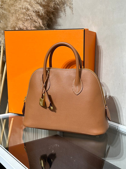 HERMES Bolide 25 -Gold 37 金棕金拚紫 B